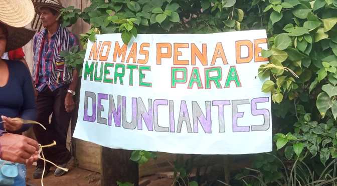 Huber Velásquez, «hoy marchamos por el respeto a la vida y a vivir en nuestro territorio»